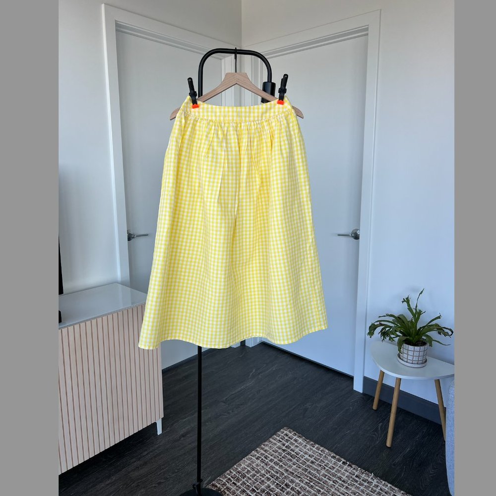 🧡 NEVER WORN: Linen Blend Midi Skirt
